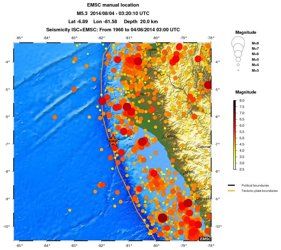 regional magnitude historical seismicity