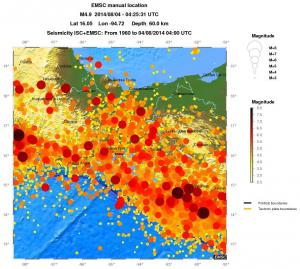 regional magnitude historical seismicity