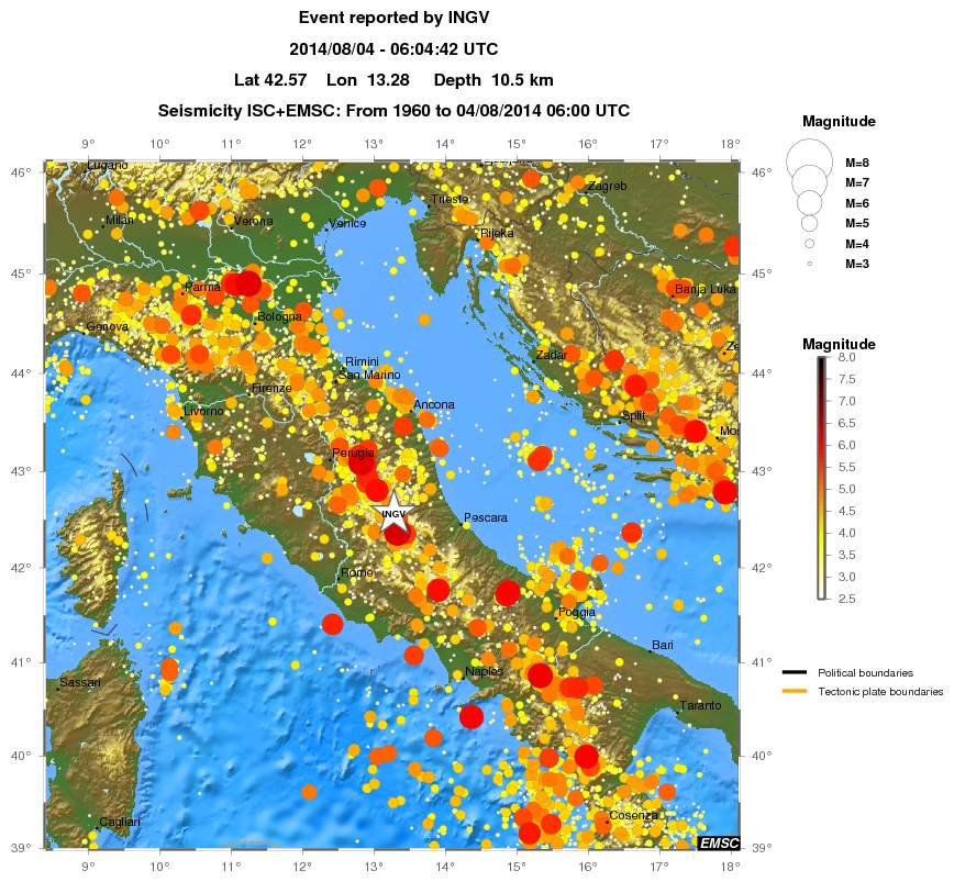 regional magnitude historical seismicity