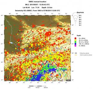 regional historical seismicity
