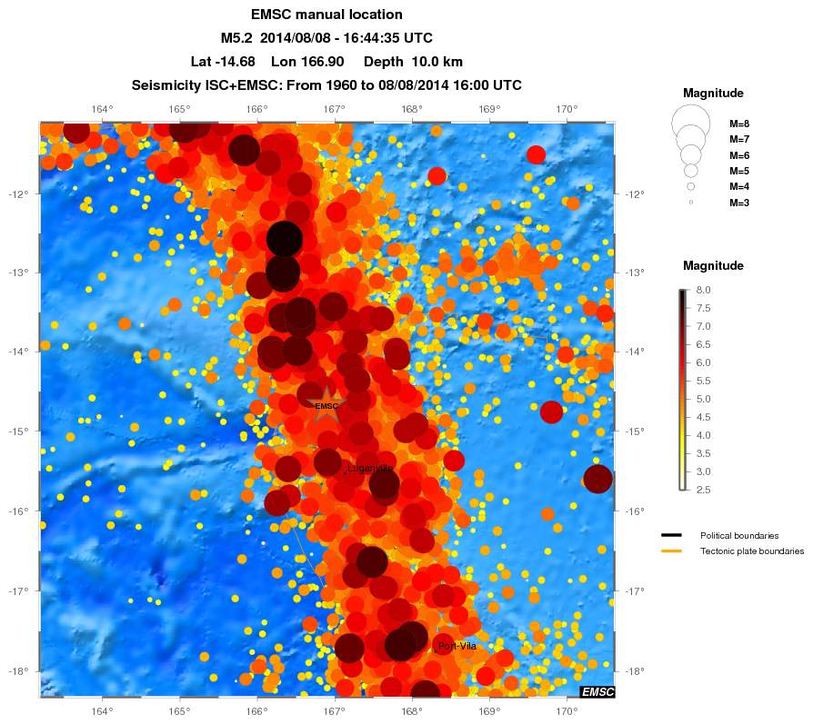 regional magnitude historical seismicity