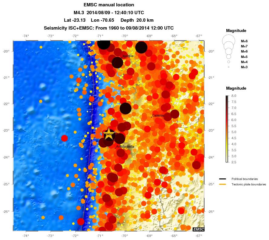 regional magnitude historical seismicity