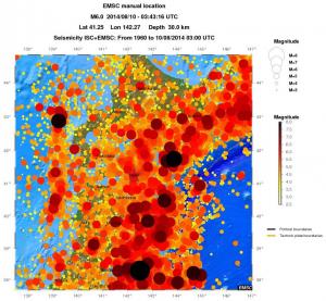 regional magnitude historical seismicity