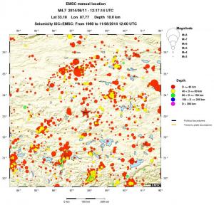 regional historical seismicity