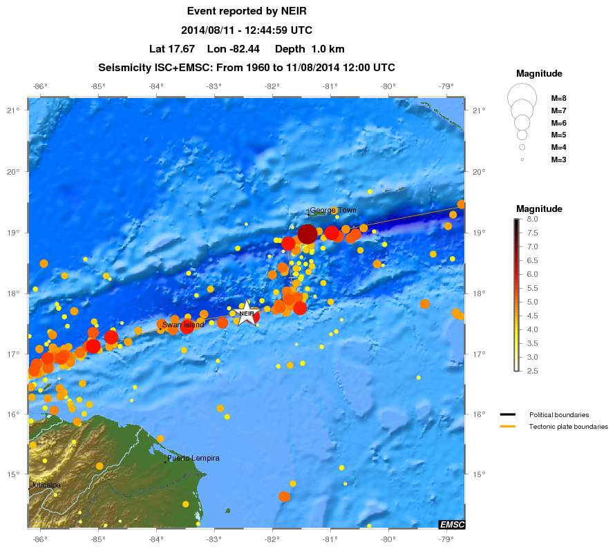 regional magnitude historical seismicity