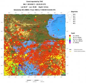 regional historical seismicity