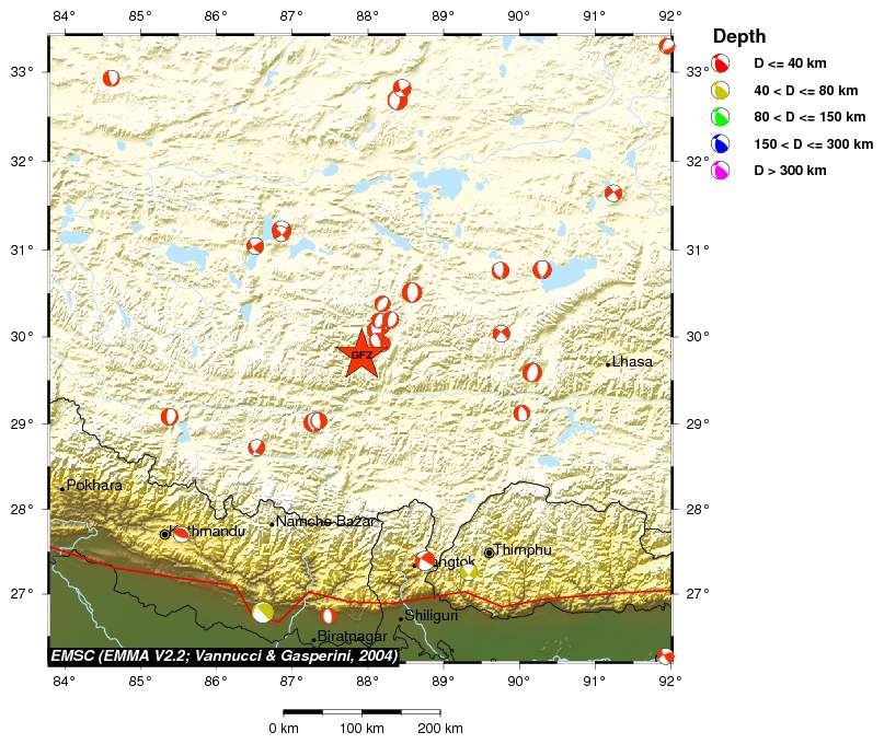 Regional moment Tensor