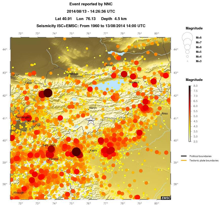 regional magnitude historical seismicity