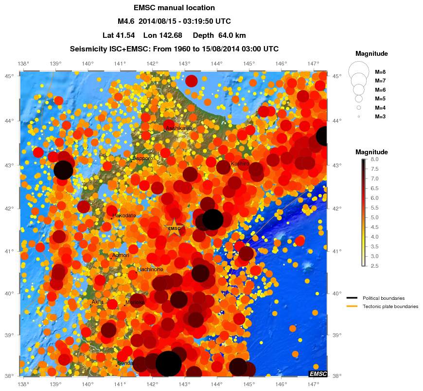 regional magnitude historical seismicity