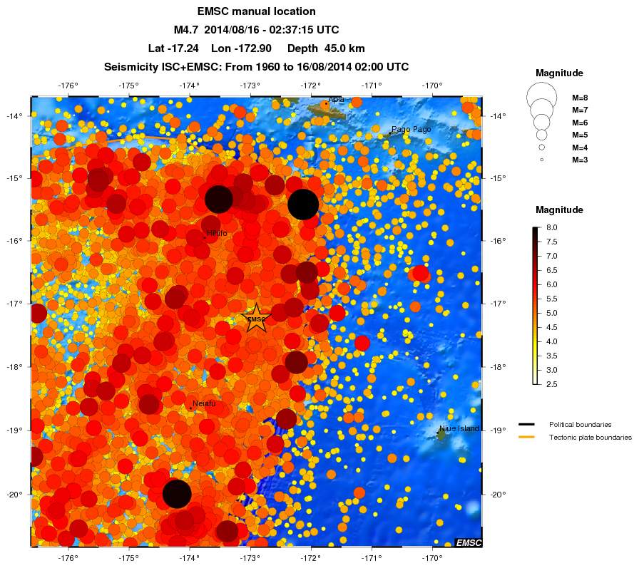 regional magnitude historical seismicity