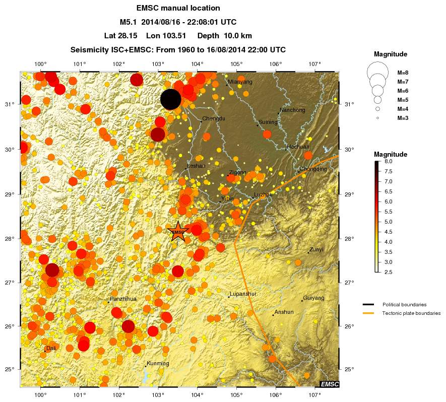 regional magnitude historical seismicity