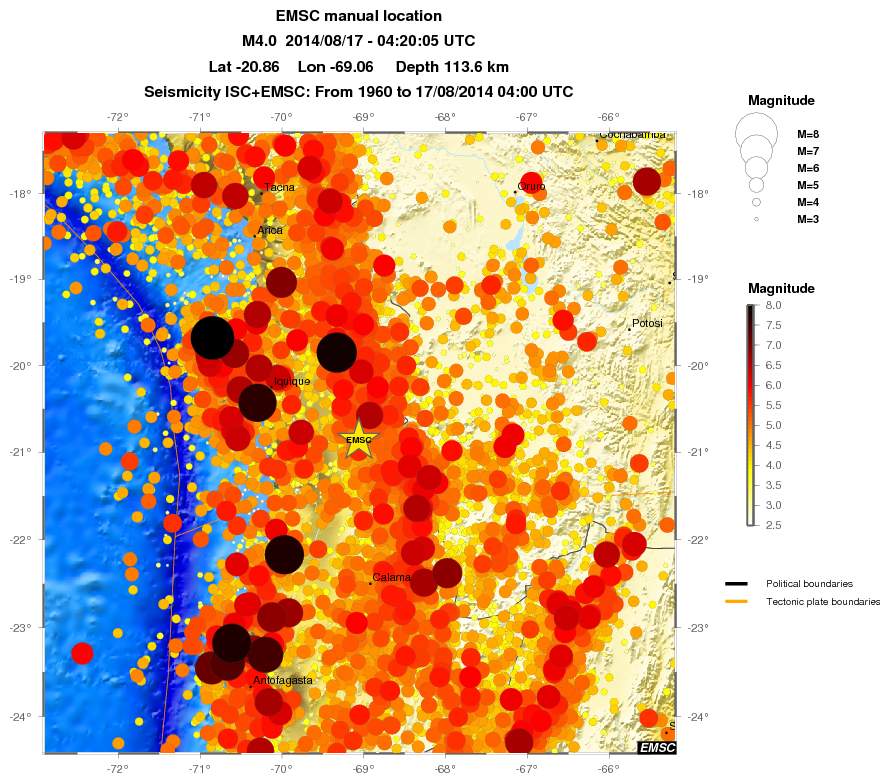 regional magnitude historical seismicity