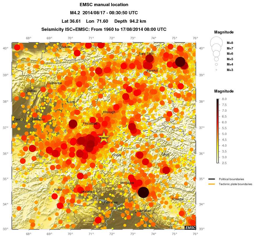 regional magnitude historical seismicity