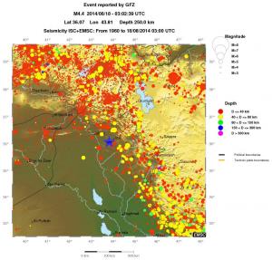 regional historical seismicity