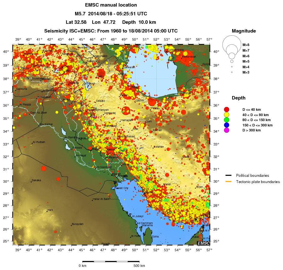 wide historical seismicity