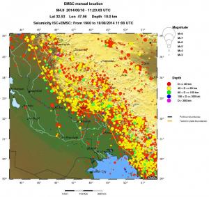 regional historical seismicity