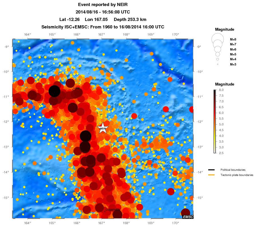 regional magnitude historical seismicity