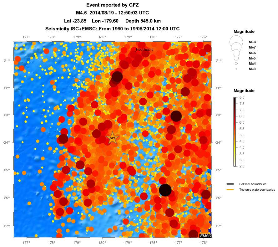 regional magnitude historical seismicity