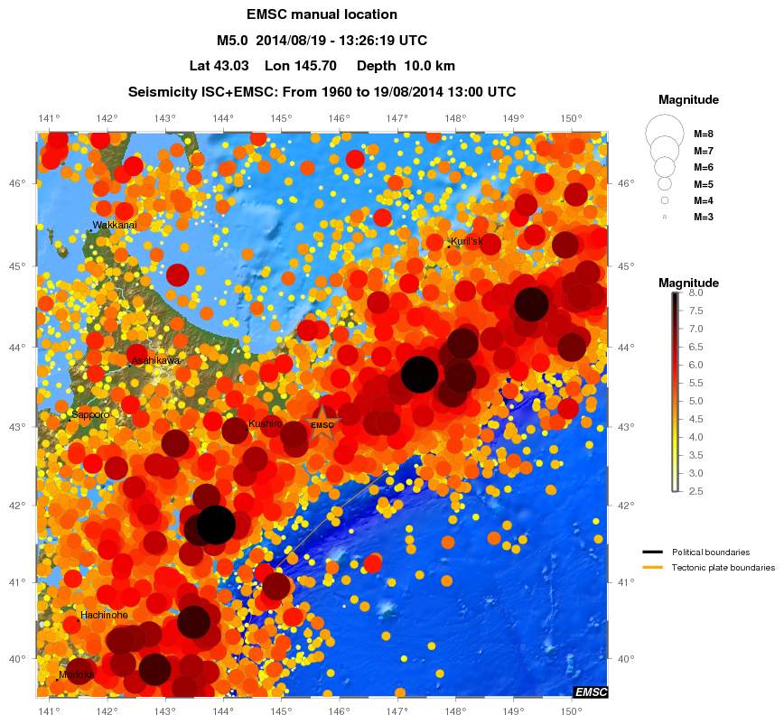 regional magnitude historical seismicity