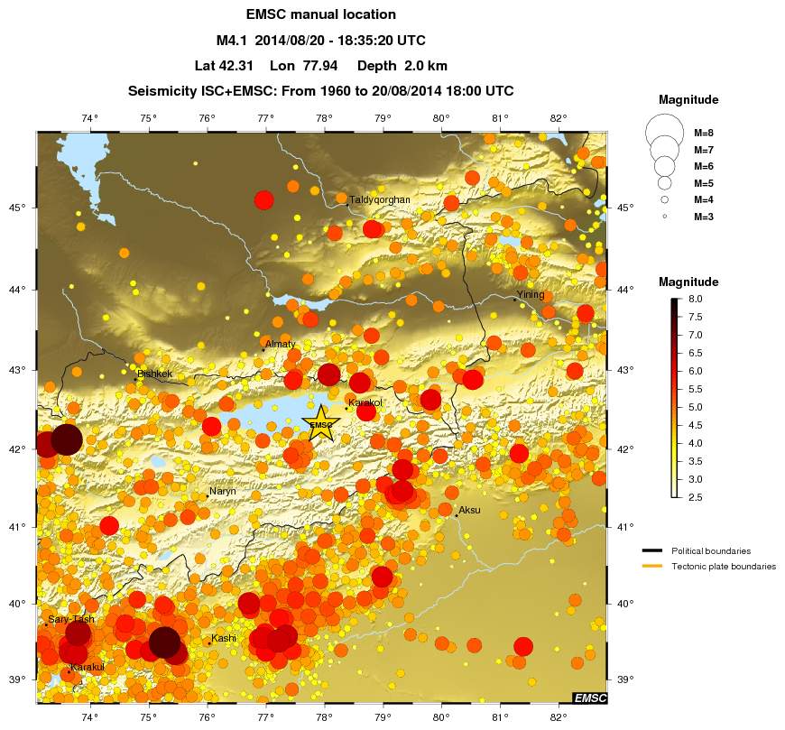 regional magnitude historical seismicity