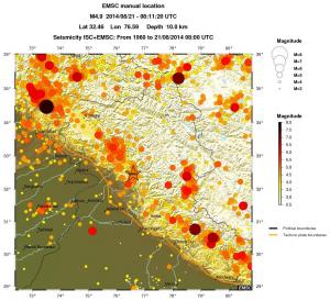 regional magnitude historical seismicity