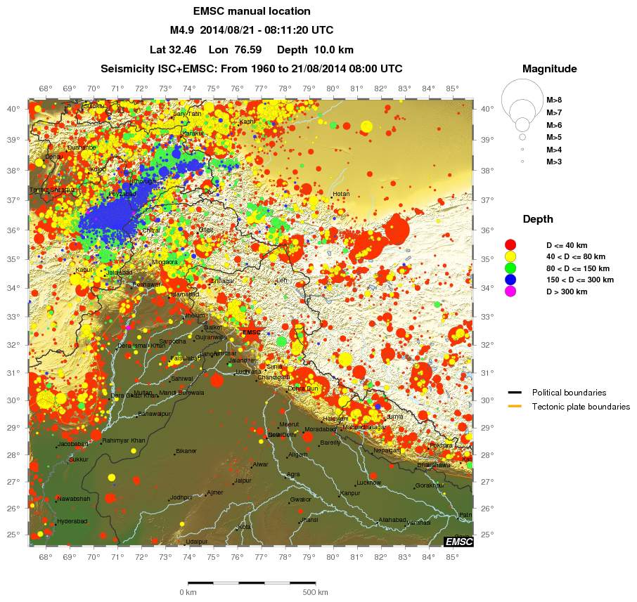 wide historical seismicity
