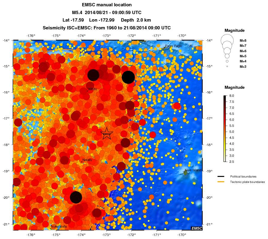 regional magnitude historical seismicity