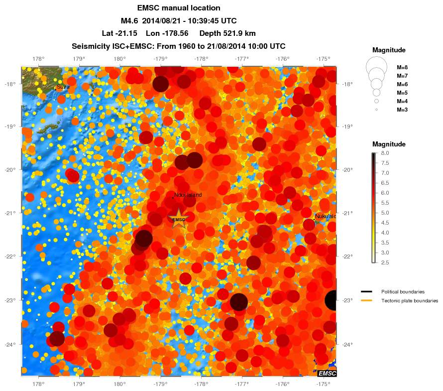 regional magnitude historical seismicity
