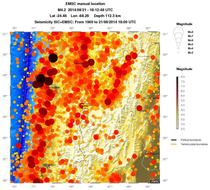 regional magnitude historical seismicity