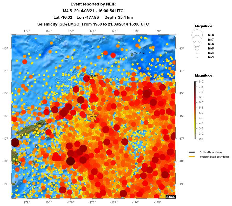 regional magnitude historical seismicity