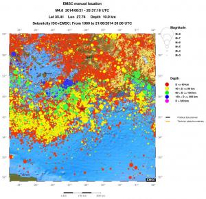regional historical seismicity