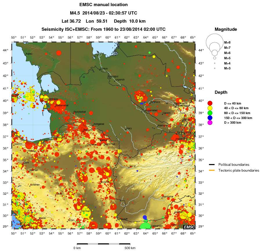 wide historical seismicity