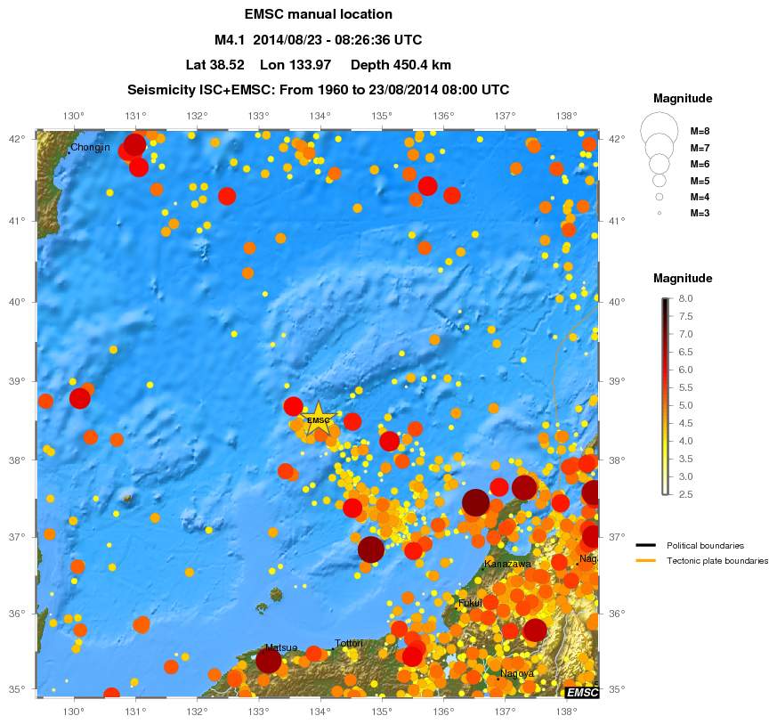 regional magnitude historical seismicity