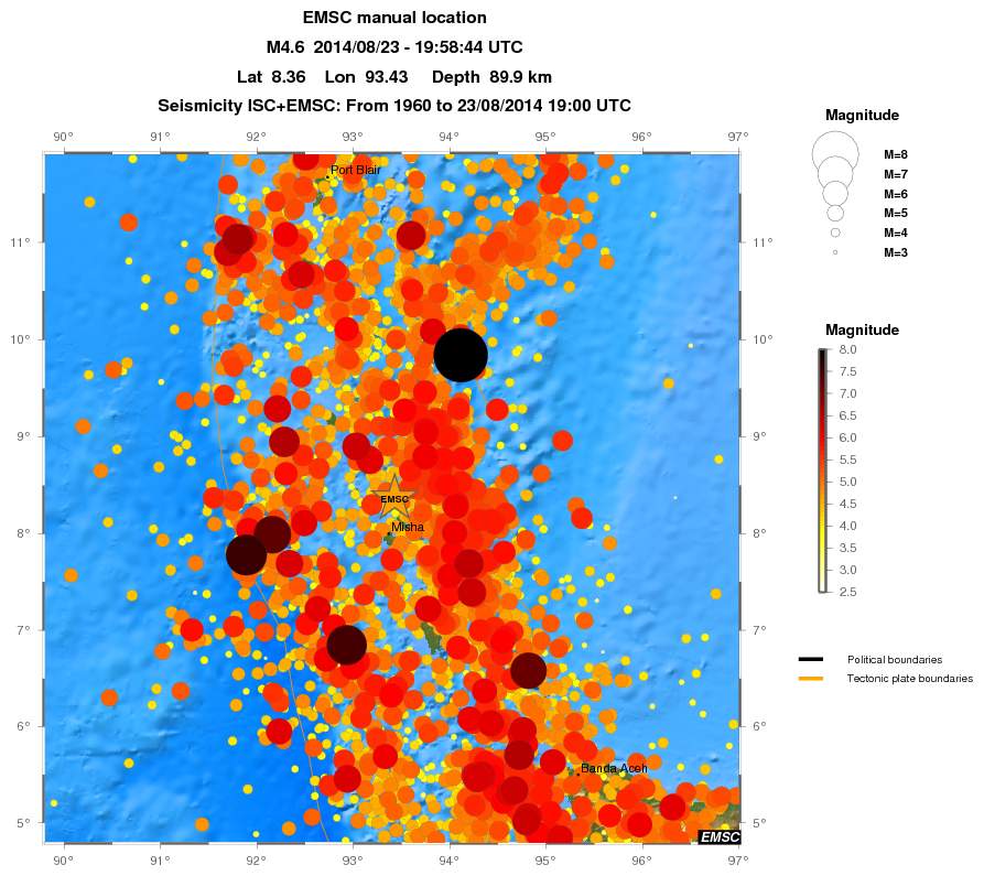 regional magnitude historical seismicity