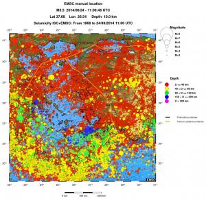 regional historical seismicity