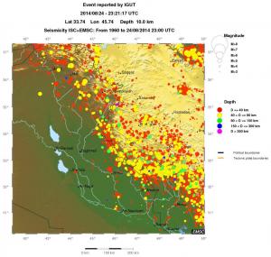 regional historical seismicity
