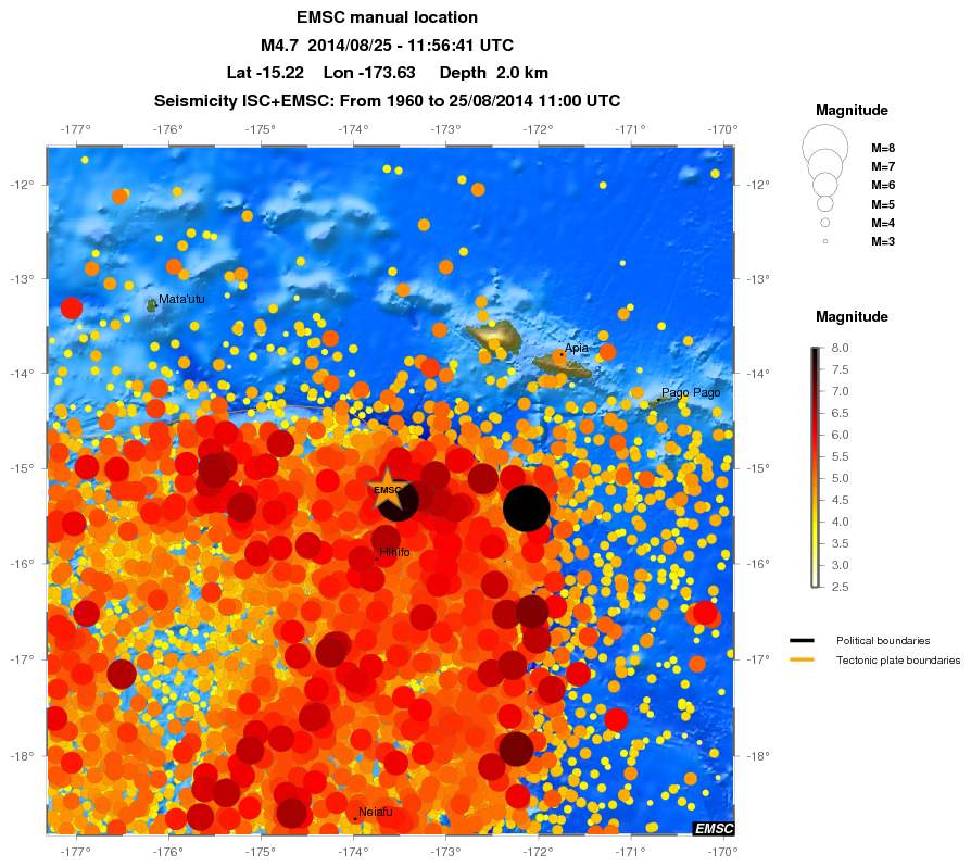 regional magnitude historical seismicity