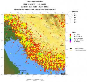 regional historical seismicity