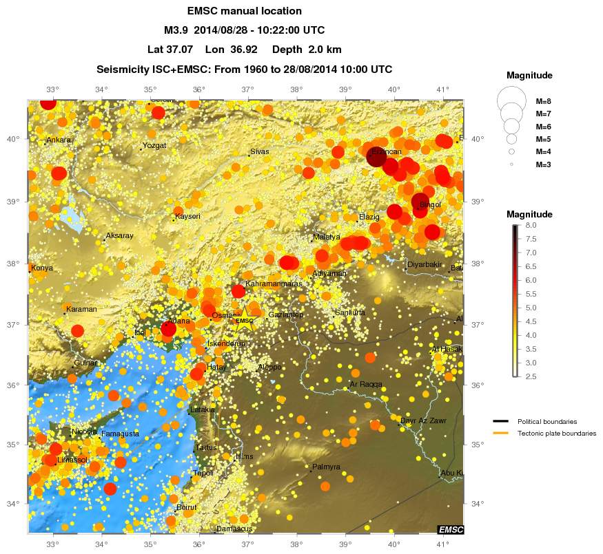 regional magnitude historical seismicity