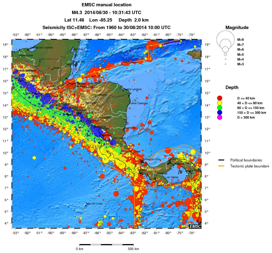 wide historical seismicity
