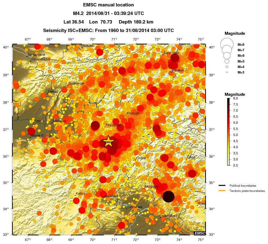 regional magnitude historical seismicity