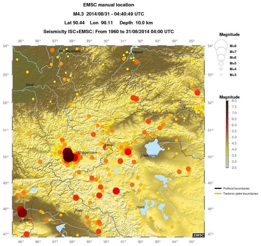 regional magnitude historical seismicity