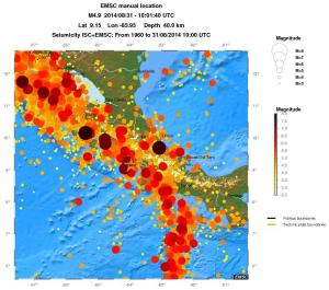 regional magnitude historical seismicity
