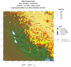 regional historical seismicity
