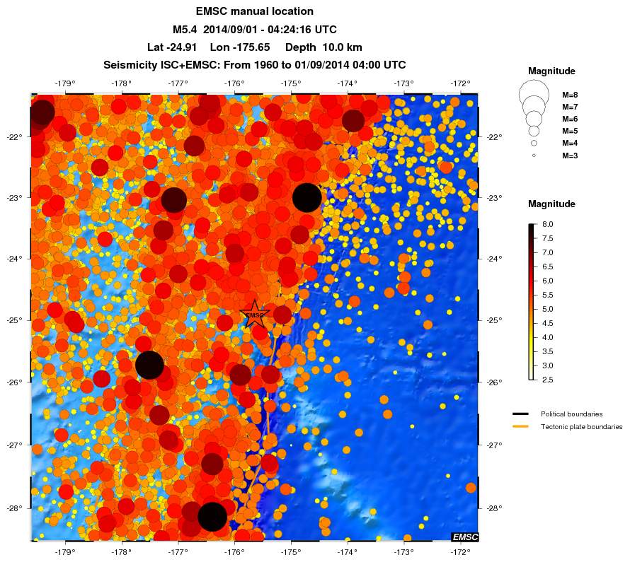 regional magnitude historical seismicity