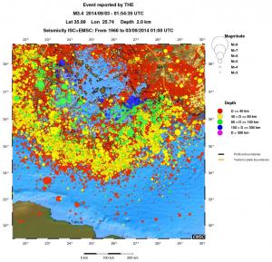 regional historical seismicity