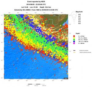 regional historical seismicity
