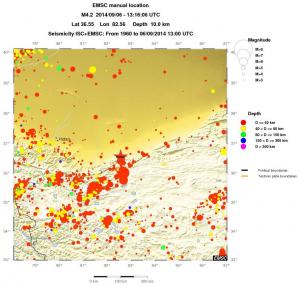 regional historical seismicity