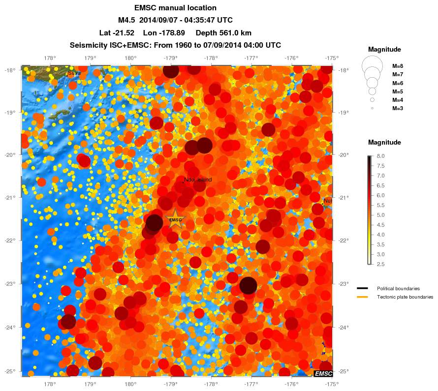 regional magnitude historical seismicity