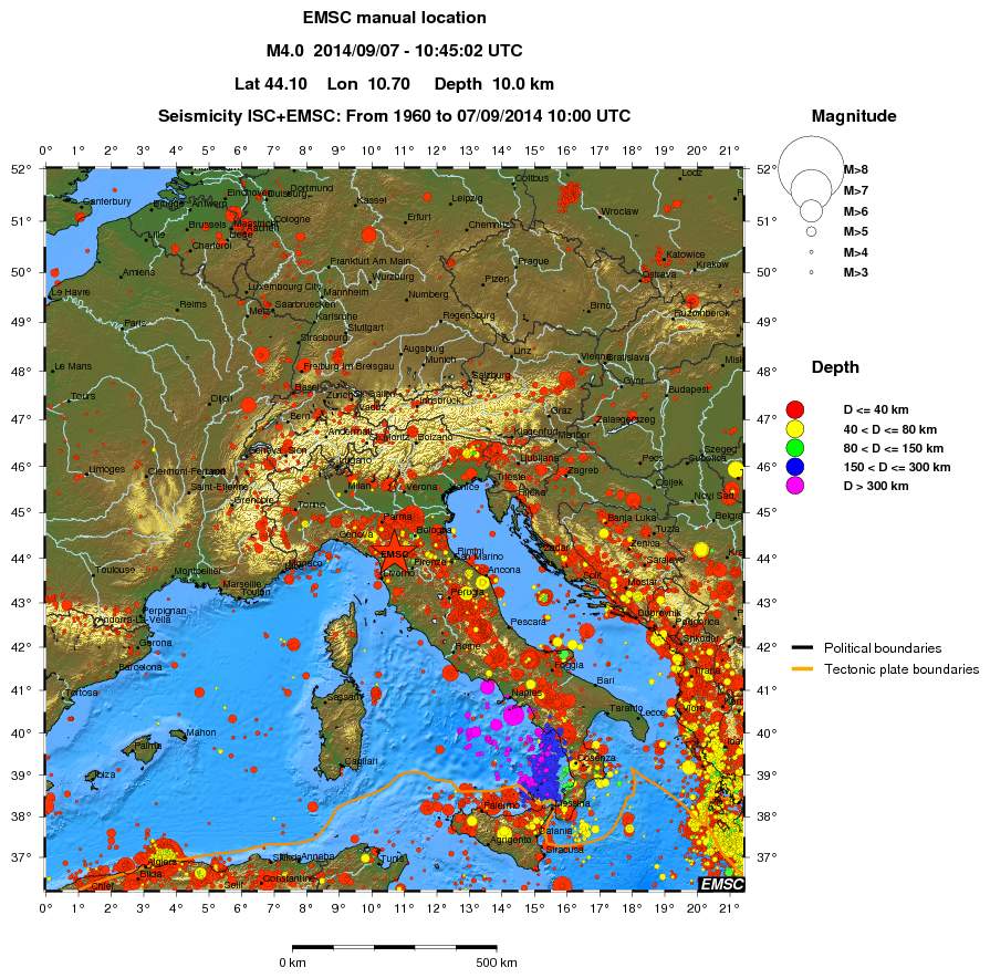 wide historical seismicity